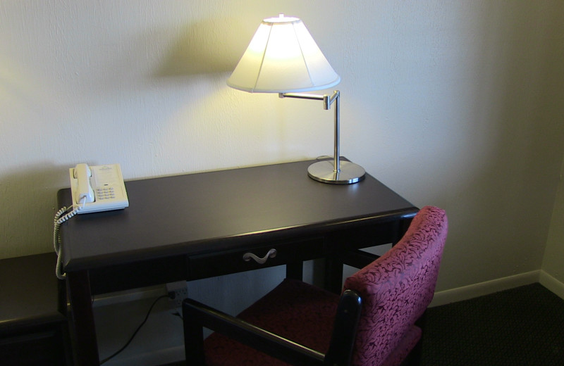 Guest room desk at @ Michigan Inn and Lodge.