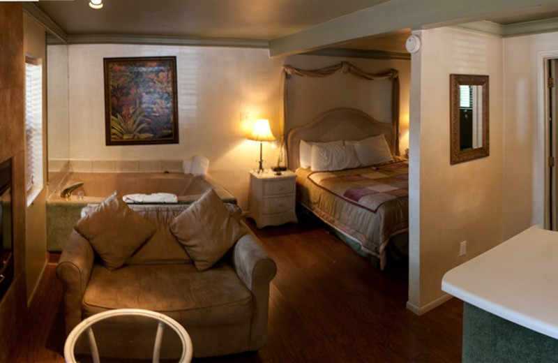 Cabin interior view at Old Creek Resort.