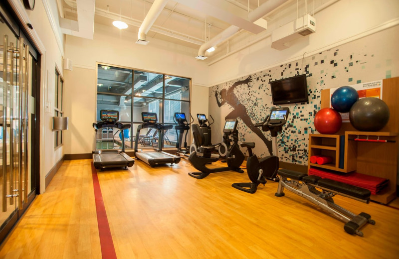 Fitness room at Sheraton Jacksonville Hotel.