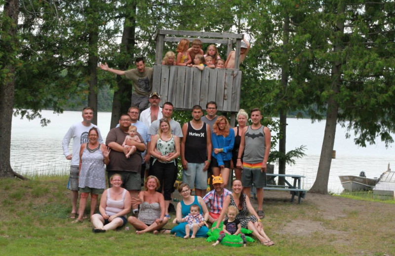 Family at Owls Nest Lodge.