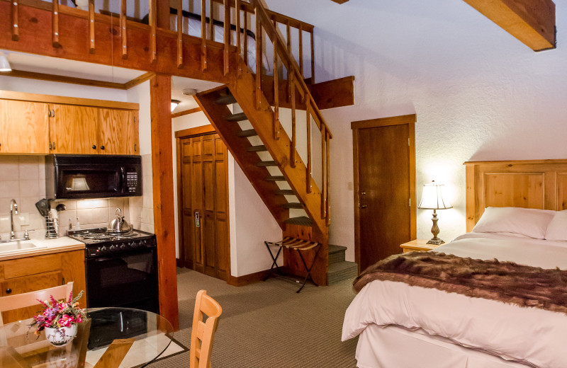 Loft guest room at Kandahar Lodge.