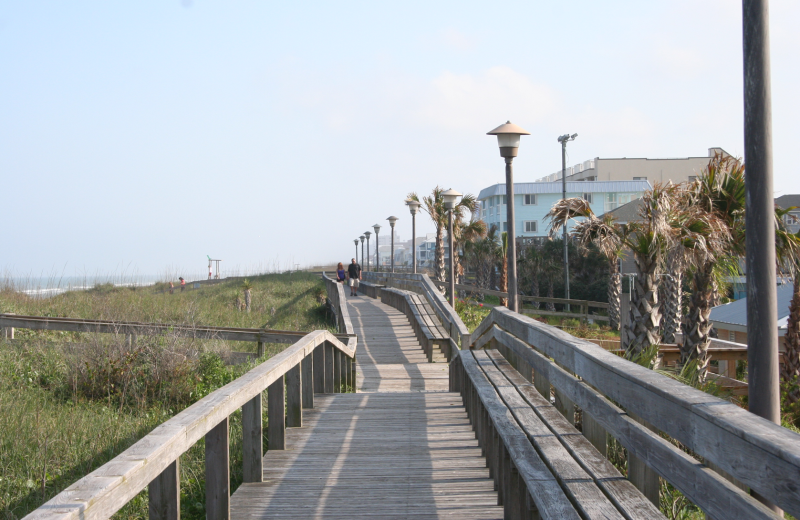 Boardwalk on beach at Intracoastal Realty.