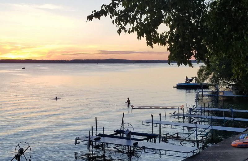 Lake view at Rusty Moose Resort.