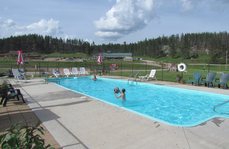 Swimming pool at High Country Guest Ranch.