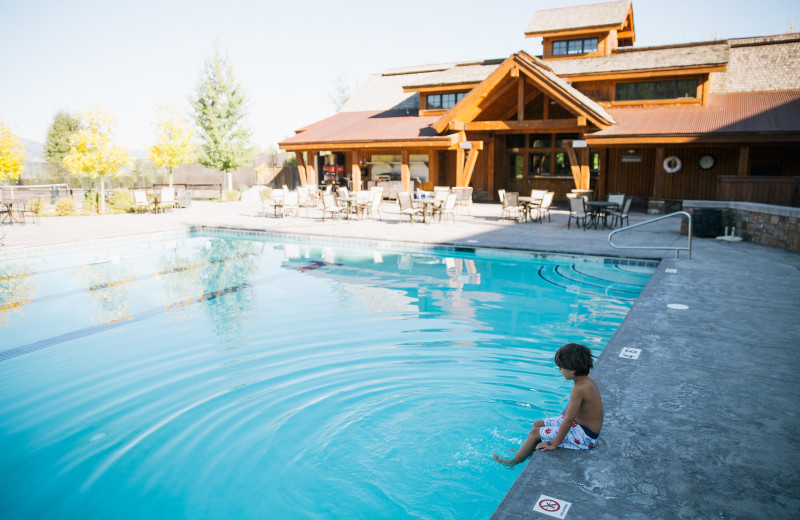 Outdoor pool at Teton Springs Lodge.