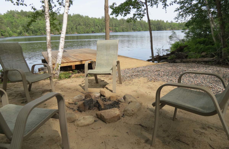 Rental patio at All-Season Cottage Rentals.