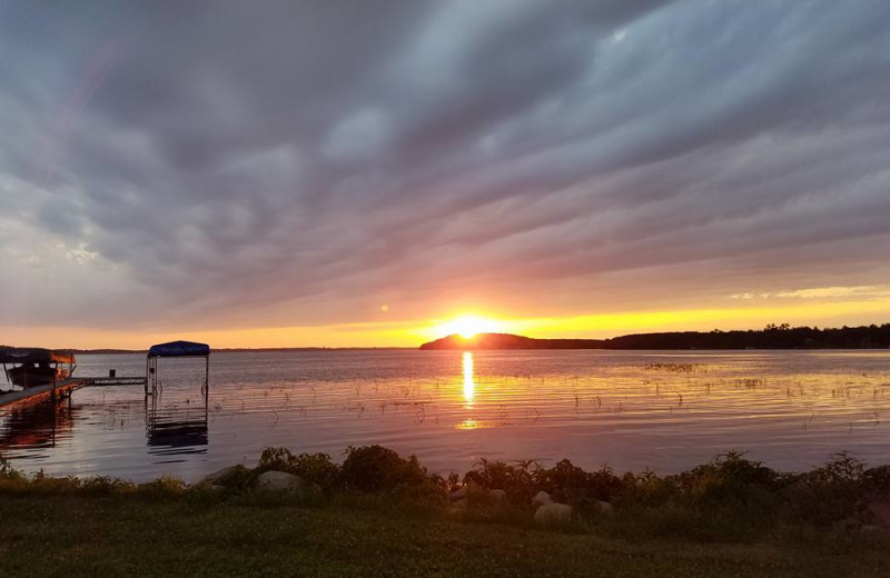 Lake view at Olson's Big Pine Get-A-Way.