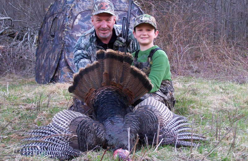 Father & son successfully hunting turkey and making memories in Essex County, Canaan, Vermont's Northeast Kingdom.