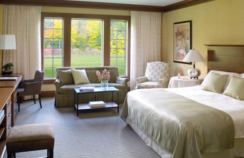 Guest bedroom at Canyon Ranch in Lenox.