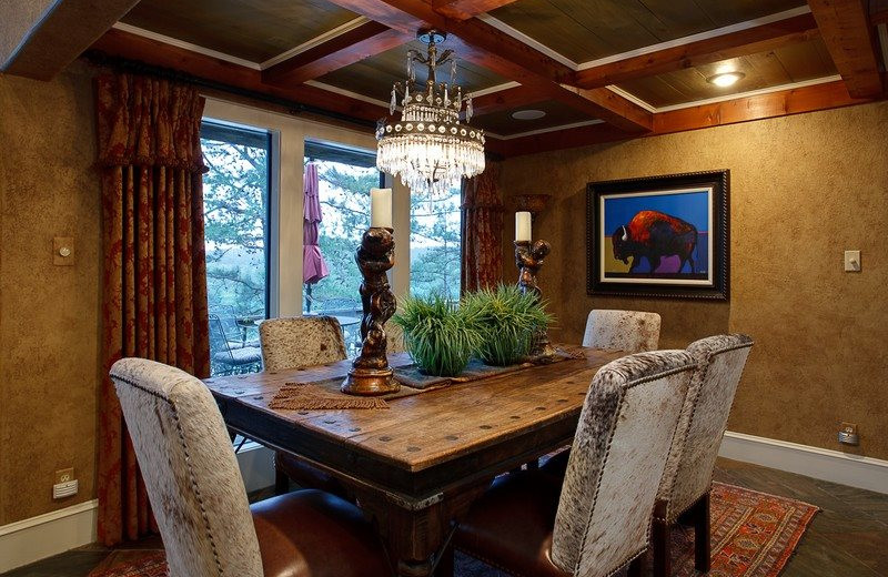 Rental dining room at BlueSky Vacation Homes.