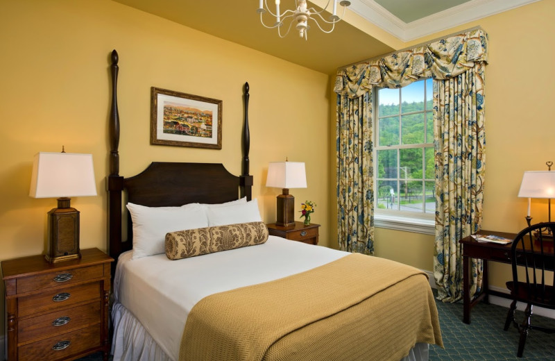 Guest room at The Otesaga Resort Hotel.