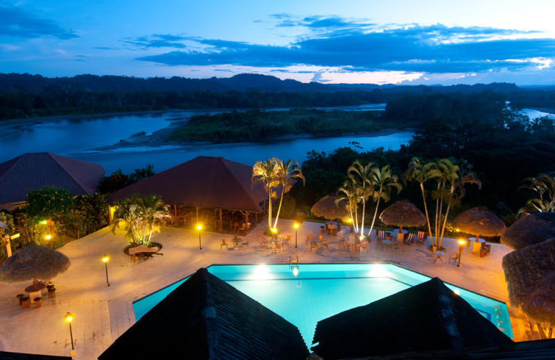 Outdoor pool at Casa Del Suizo and Sacha lodge.