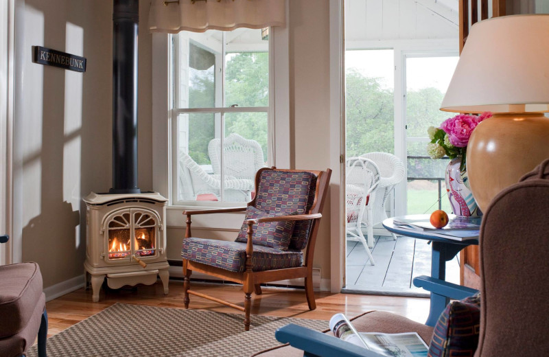 Cottage living room at The Inn at English Meadows.