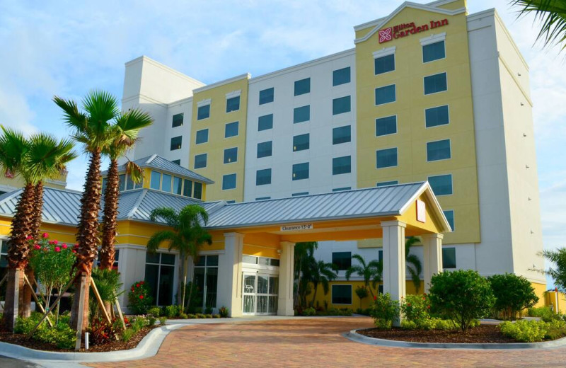 Exterior view of Hilton Garden Inn Daytona Beach Oceanfront.