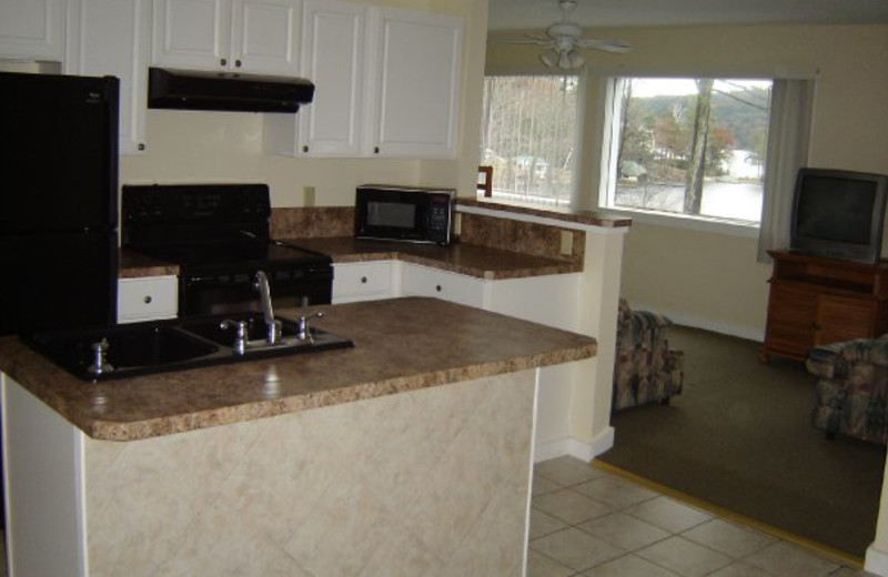 Guest kitchen at Tea Island Resort.