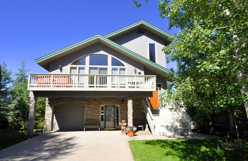 Vacation rental exterior at Steamboat Lodging Properties.