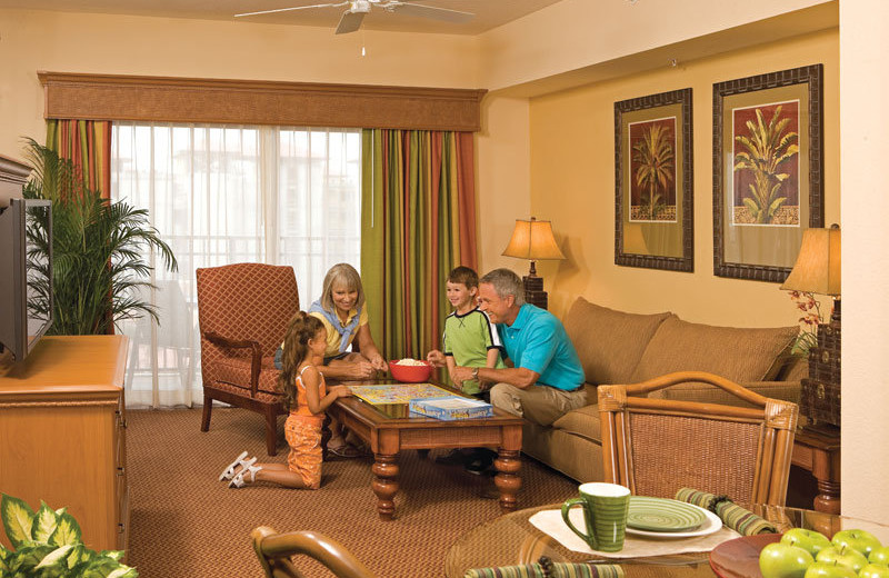 Suite living room at Floridays Resort Orlando.