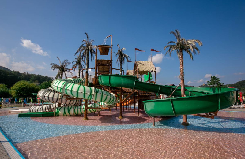 Water slides at Glamping Olimia Adria Village.