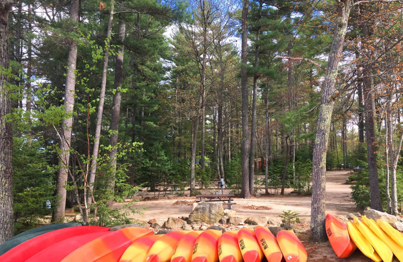 Canoes at Mi-Te-Jo Campground.