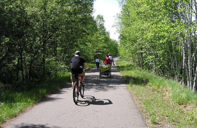 Biking at Cragun's Resort and Hotel on Gull Lake.