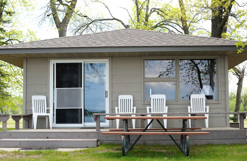 Cabin exterior at Gull Lake Resort.