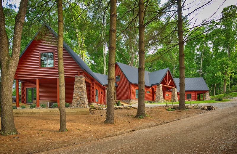 Cabin exterior at Cut Above Cabins.