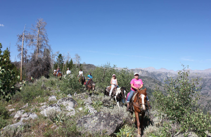 Horseback riding at Kendall Valley Lodge.