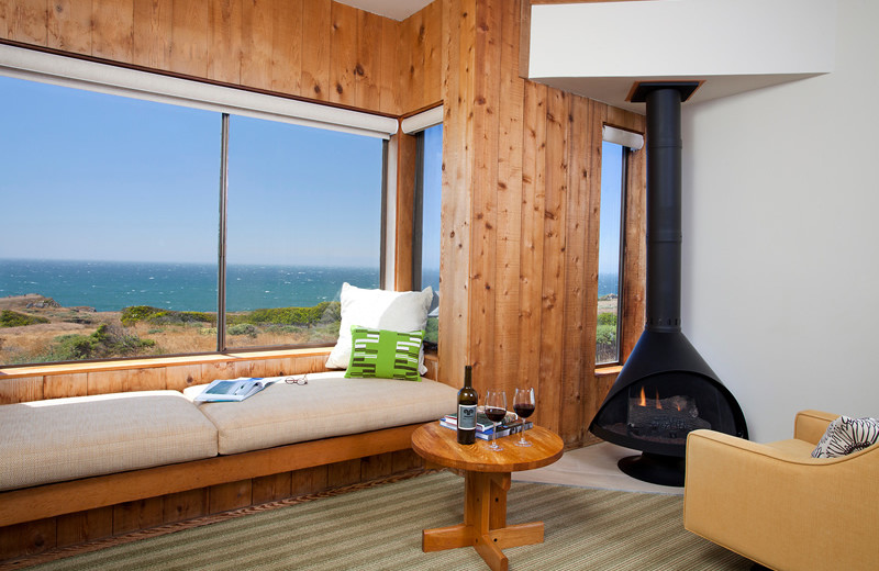 Guest room sitting area at Sea Ranch Lodge.