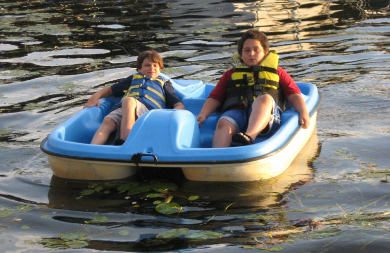 Paddle boat at Gauthier's Saranac Lake Inn.