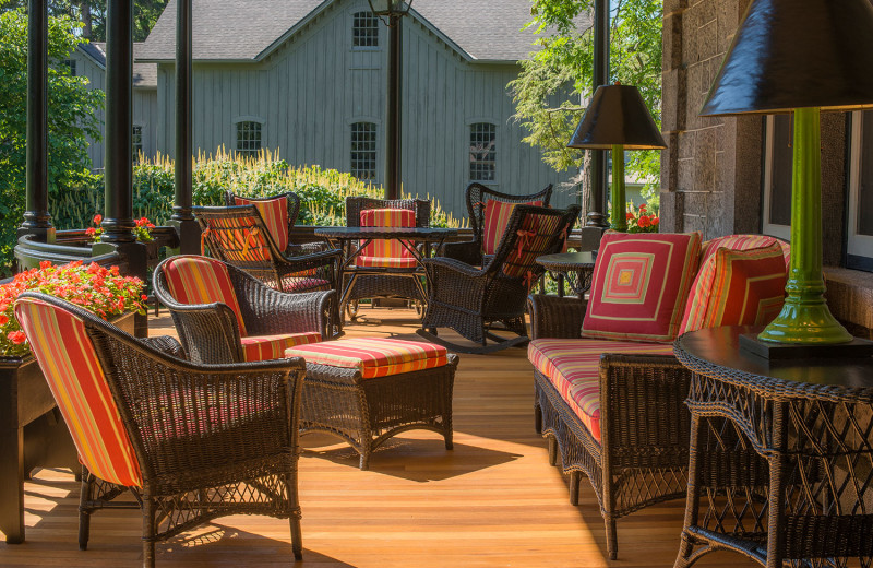 Porch at The Inns of Aurora.