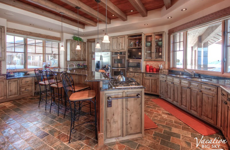 Rental kitchen at Big Sky Luxury Rentals.