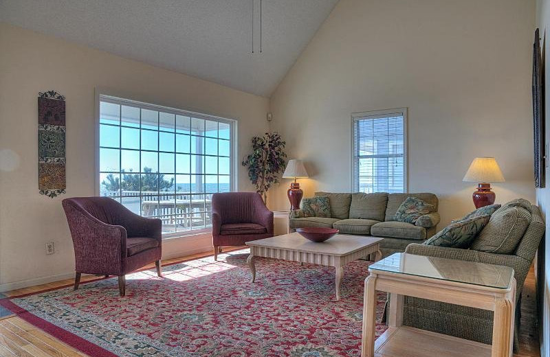 Rental living room at Grand Strand Vacations.