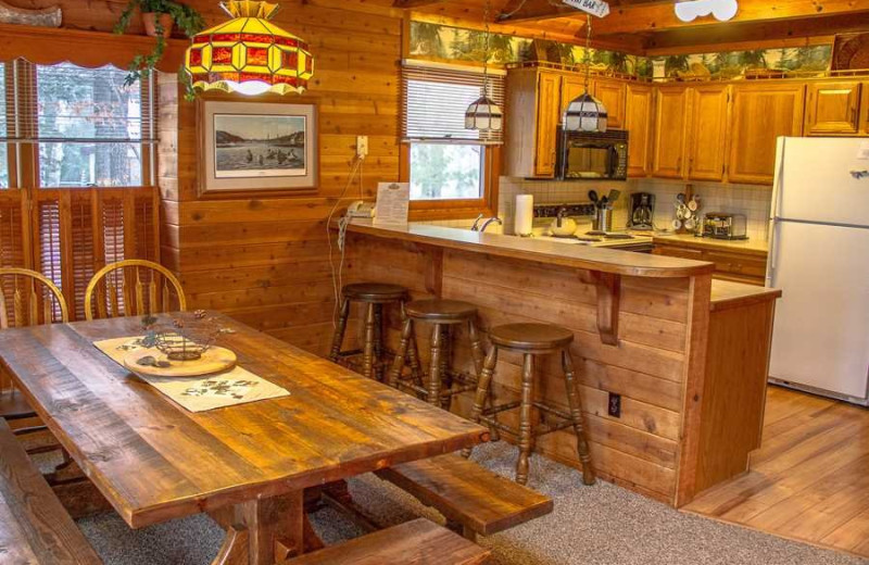 Cabin kitchen at Boyd Lodge.