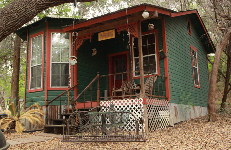 Cabin exterior at Creekside Camp & Cabins.