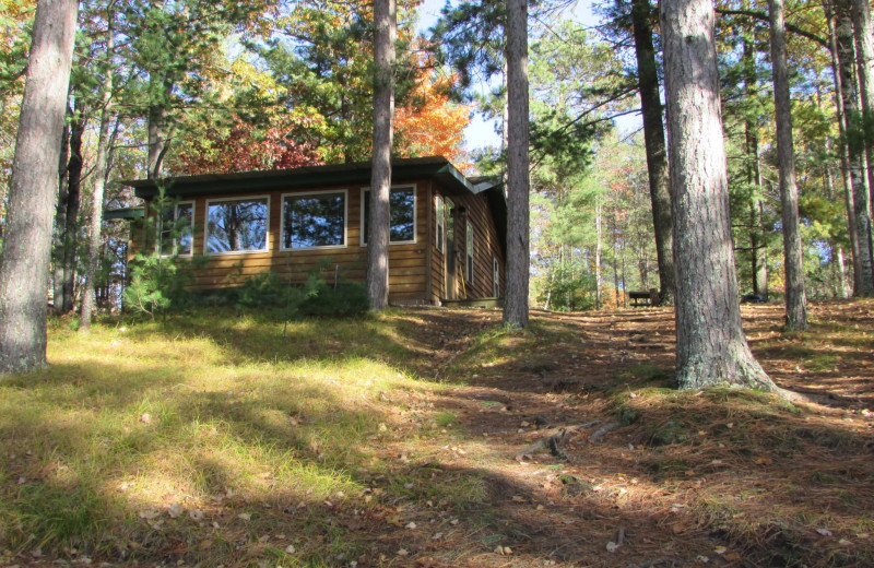 Cabin exterior at Northwoods Vacation Rentals.