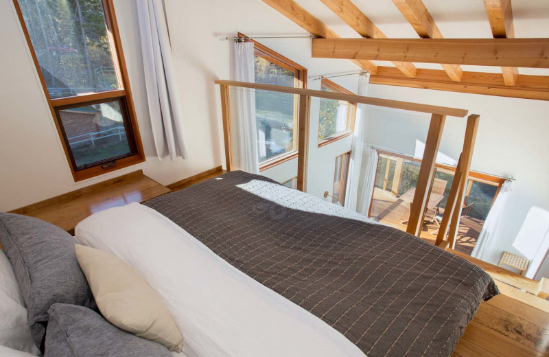 Loft bed at Myra Canyon.