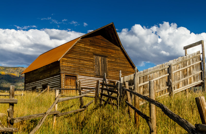 Historic barn near The Glen Eden Resort.