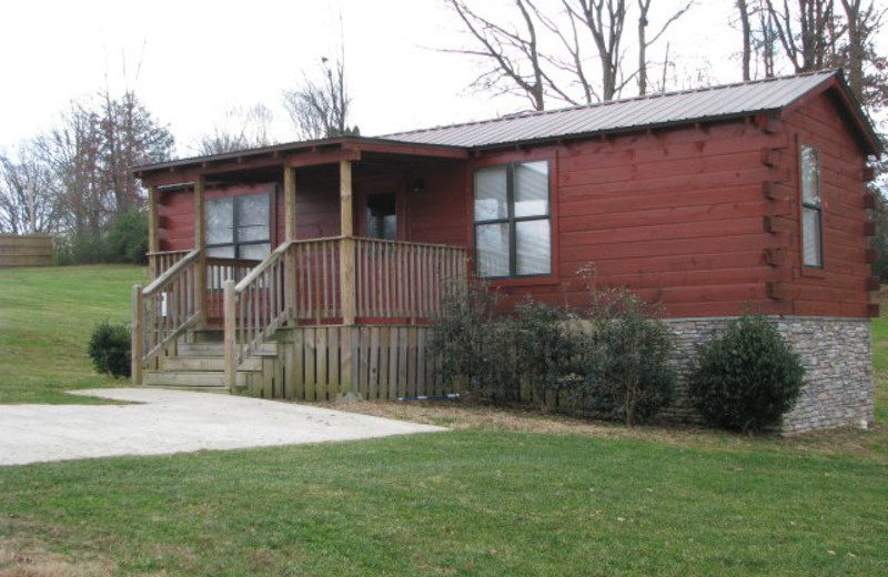 Cabin exterior at Copperhead Lodge.