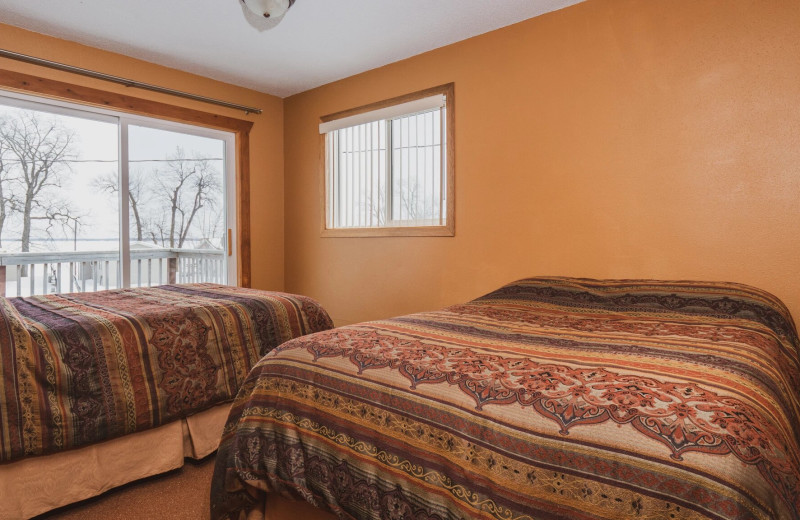 Condo bedroom at Shady Grove Resort.