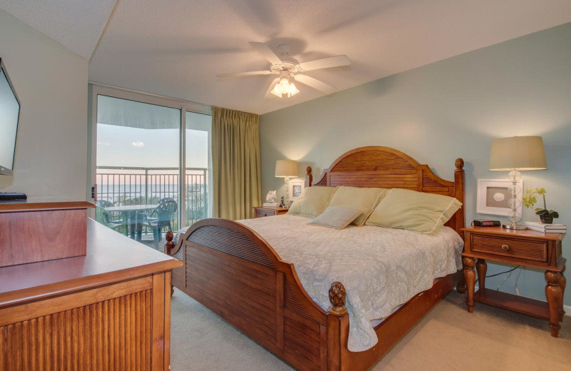 Rental bedroom at North Beach Vacation Rentals.