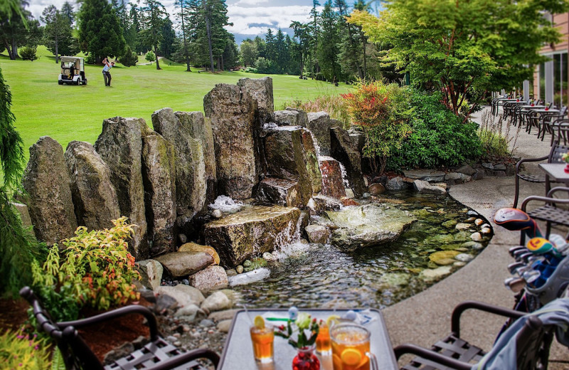 Patio at Olympic Lodge.