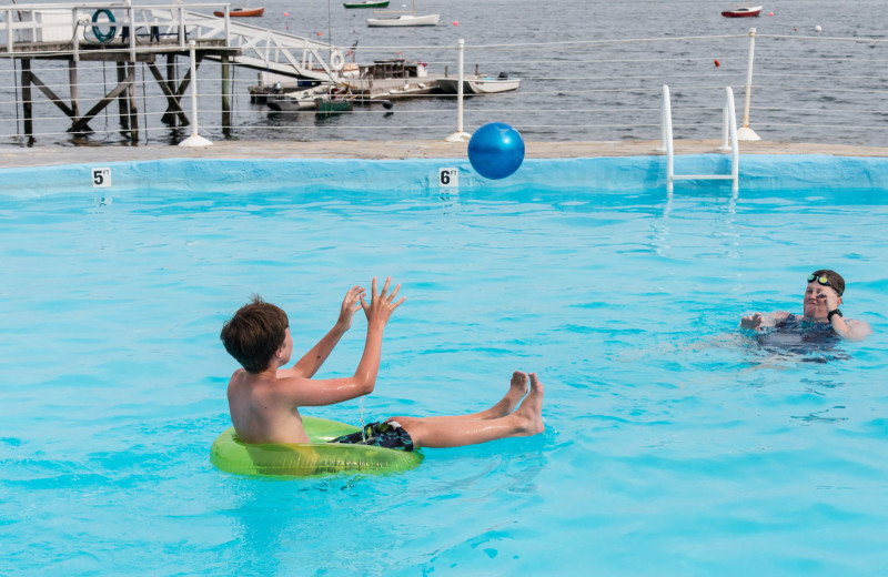 Outdoor pool at Linekin Bay Resort.