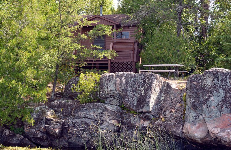 Cabin exterior at Zup's Fishing Resort and Canoe Outfitters.