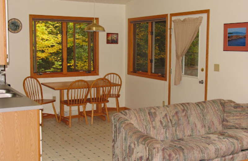 Cabin interior at Mountain View Lodges.