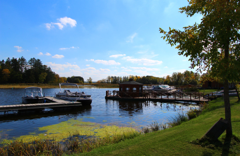 Lake view at Zippel Bay Resort.