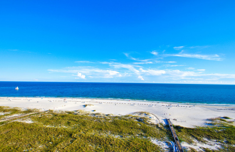 Beach at Gulf Coast Beach Getaways.