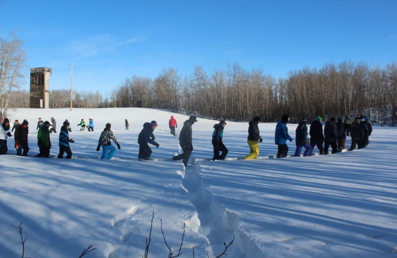 Winter activities at Lone Prairie Camp