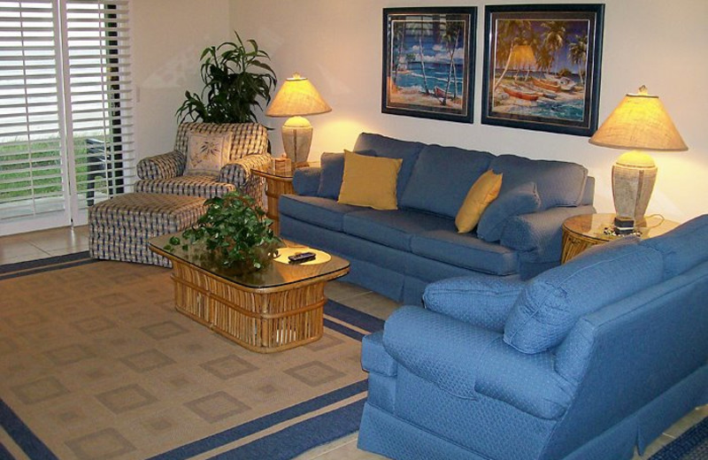 Rental living room at Summerhouse Beach Resort.