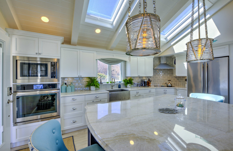 Rental kitchen at Beach Realty.