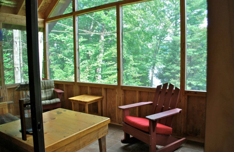 Cabin living room at Timberlock.